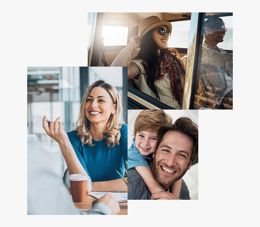 A Collage Of Pictures With Smiling People - Woman Real Estate, HD Png Download