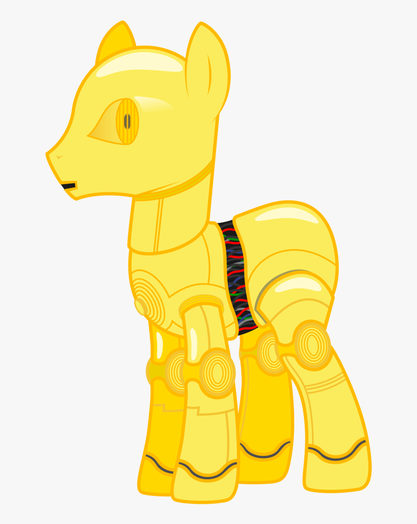 529002 Absurd Res Artist Yanoda C 3po Ponified Safe - Cartoon, HD Png Download