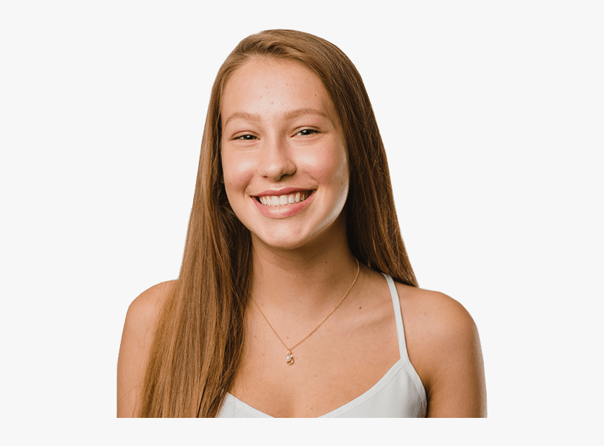 Young Woman, Red Long Hair, Smiling With Teeth, White, HD Png Download