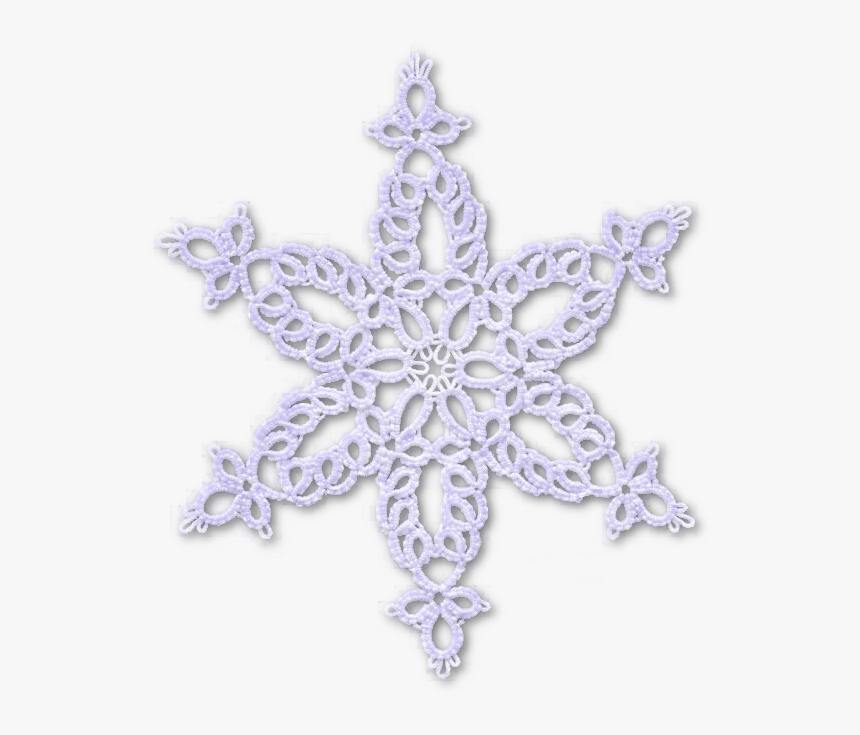 Tatting Snowflake Pattern Snowburst - Portable Network Graphics, HD Png Download