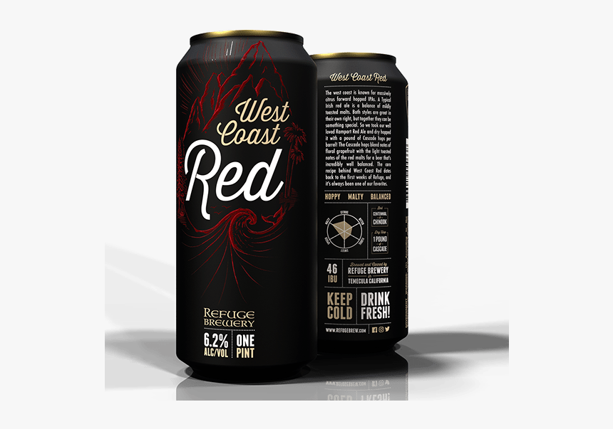 Refuge Brewing Co West Coast Red Ipa - Coca-cola, HD Png Download