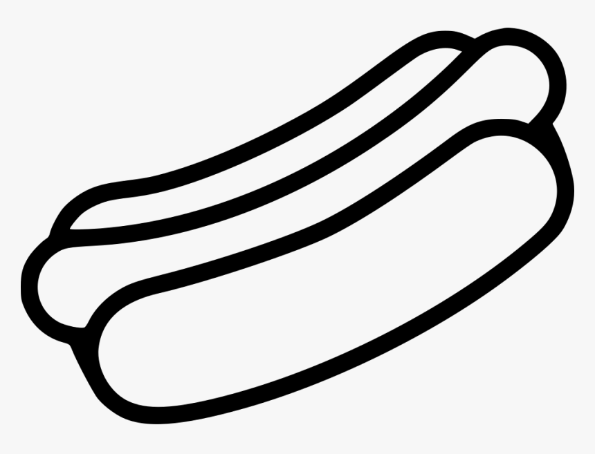 Hot Dog Royalty Free Clip Art Transprent - Hotdog Clipart Black And White, HD Png Download