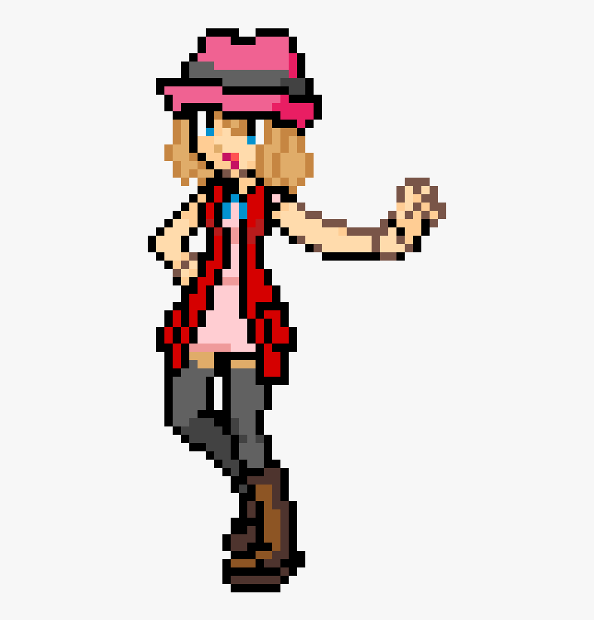 Pokemon Serena Pixel Art, HD Png Download