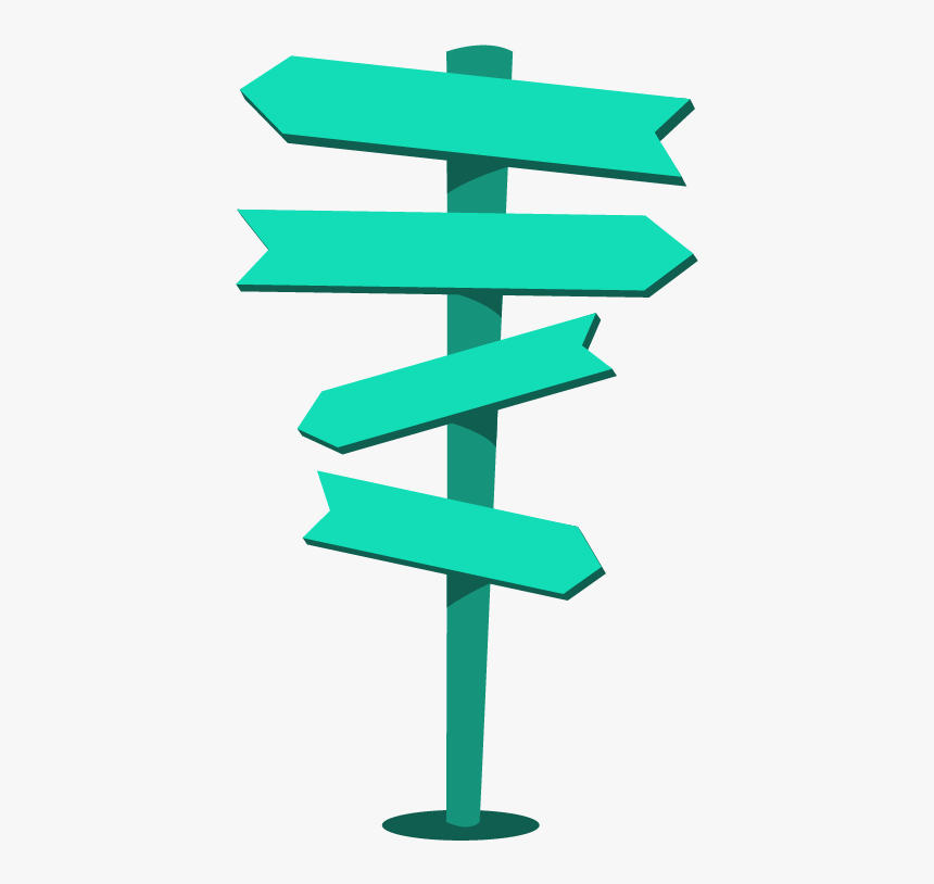 Direction Sign - Roads Confused Decision Woman, HD Png Download