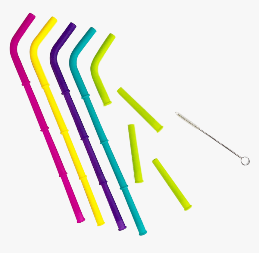 Build A Straw Reusable Silicone Straws Refill Pack, HD Png Download