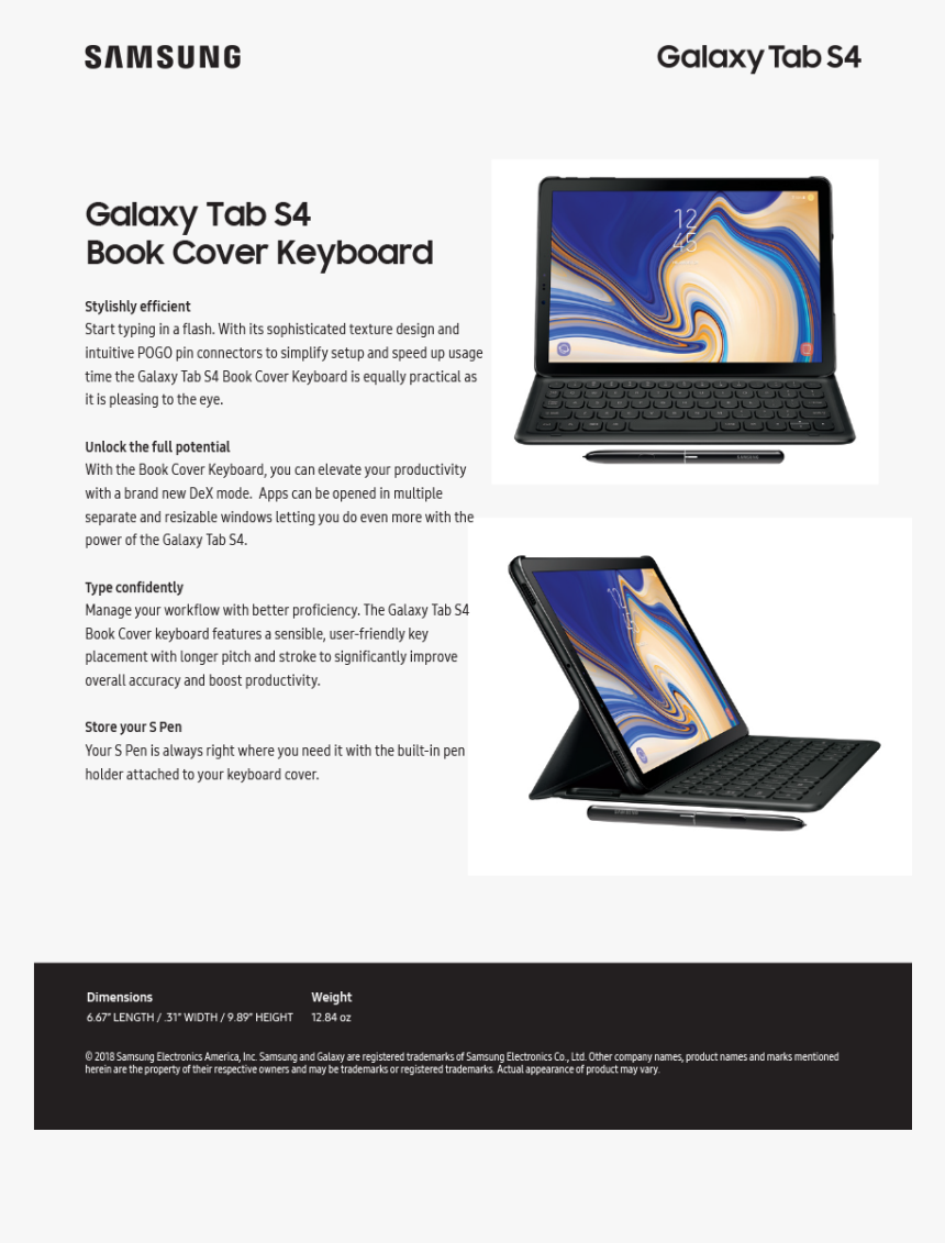 Samsung Galaxy Tab S4 (10.5), HD Png Download