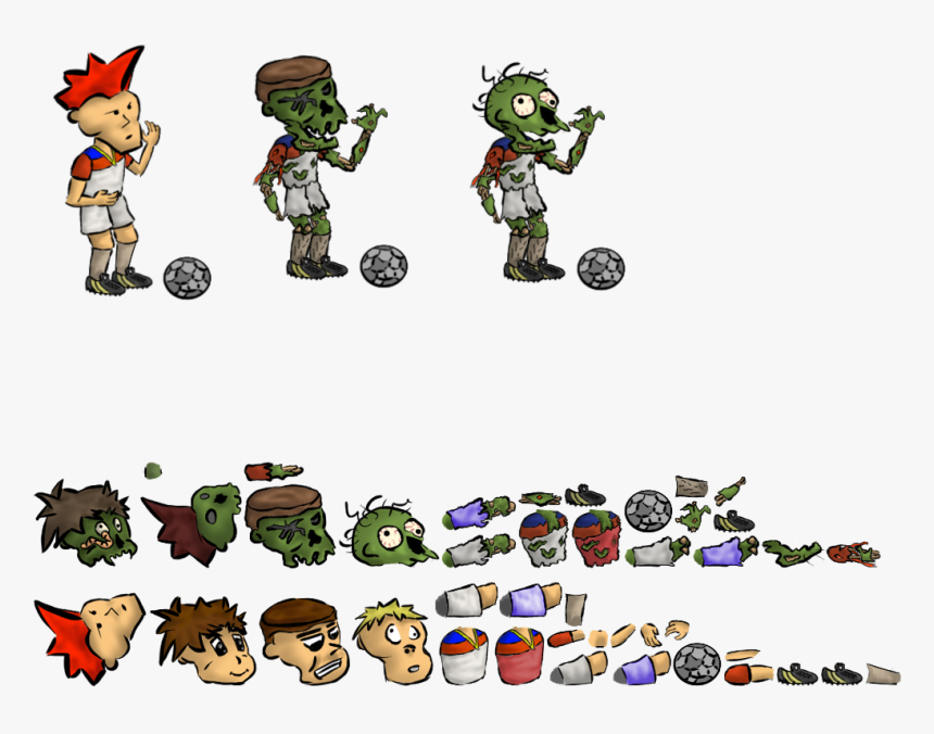 Transparent Cute Zombie Clipart - Football Sprite, HD Png Download