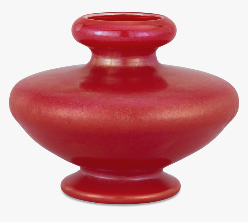 Red Favrile Vase By Tiffany Studios - Vase, HD Png Download