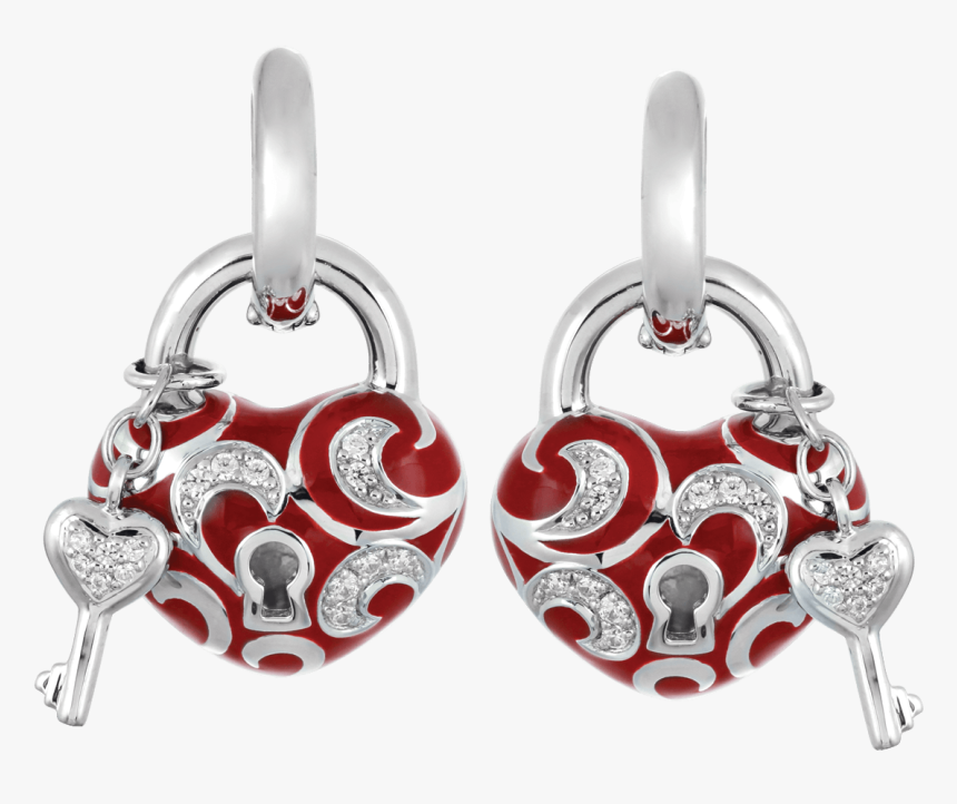Belle Étoile Key To My Heart Red Earrings - Earrings, HD Png Download