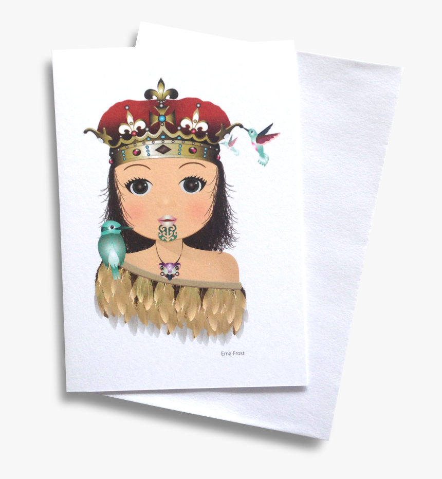 Kuini Card - Cartoon Picture Of A Maori Girl, HD Png Download