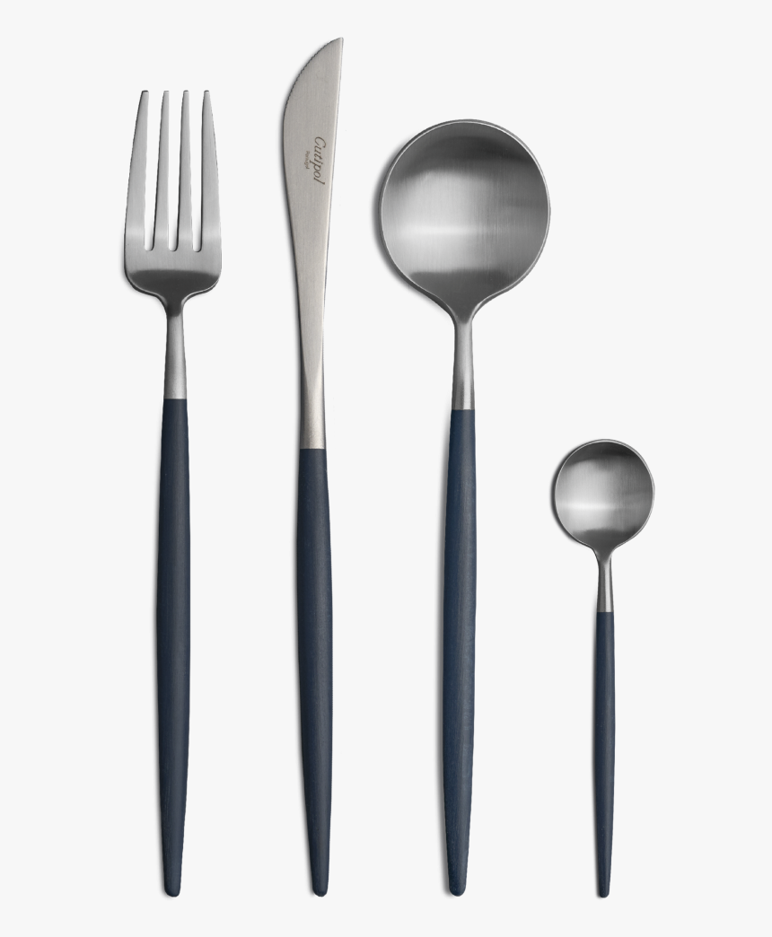 Goa Matte/blue Handle Flatware - Cutipol Goa Brown Gold, HD Png Download
