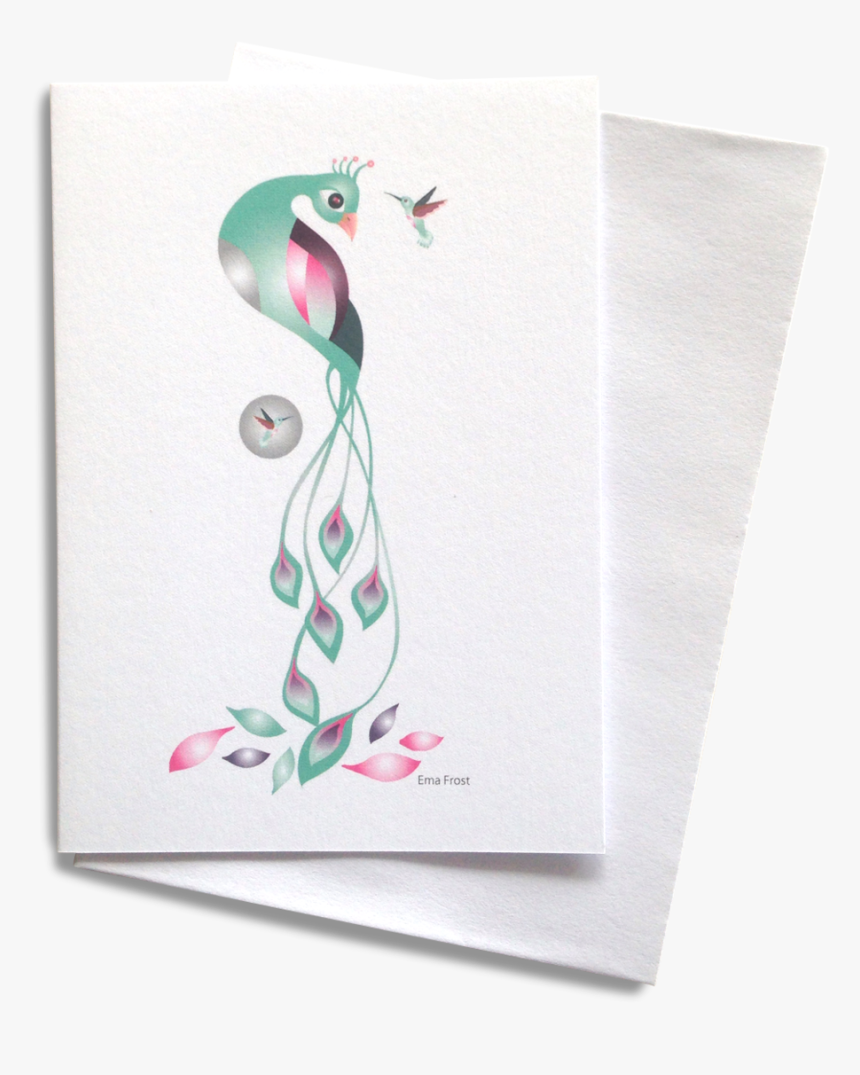 Enchanted Peacock Card - Paper, HD Png Download