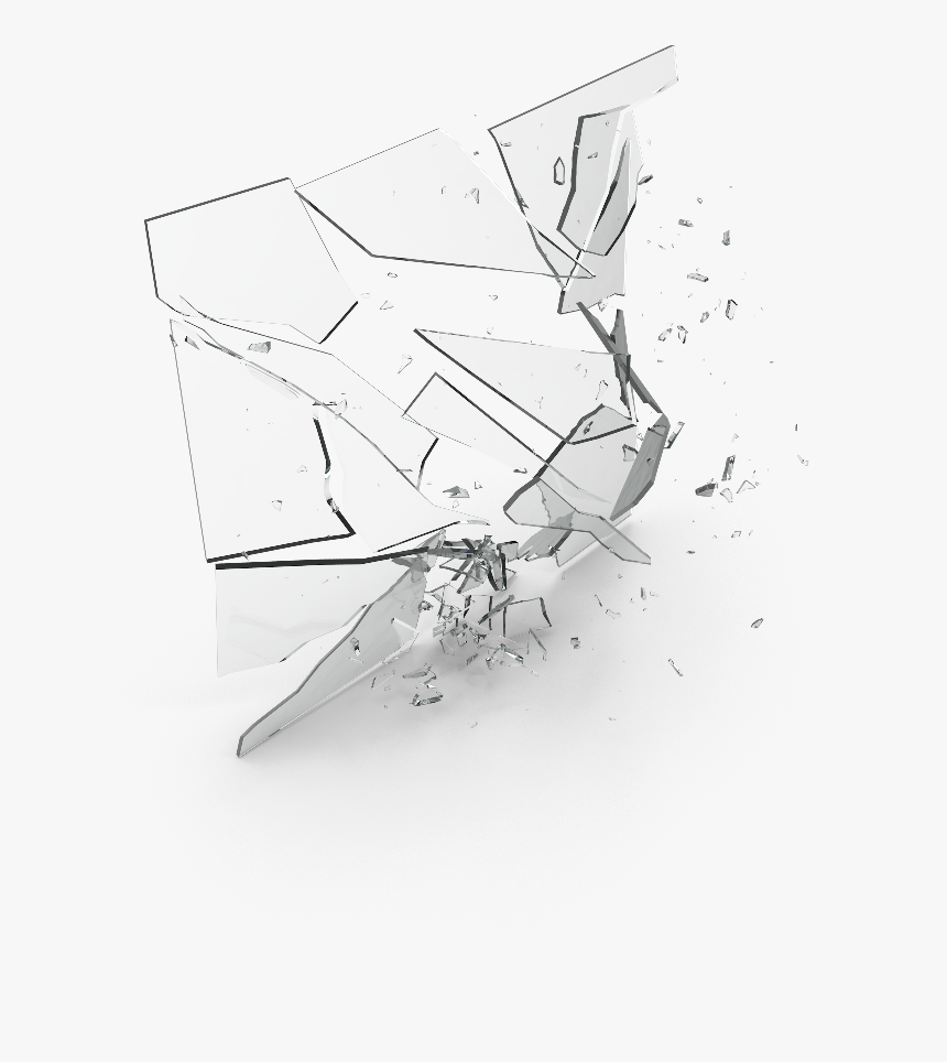 #broken #glass #brokenglass - Sketch, HD Png Download