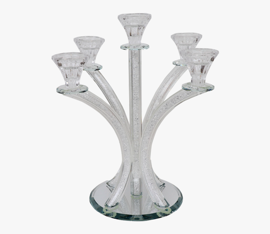 Crystal Candelabra With Broken Glass 5 Branch - Centrepiece, HD Png Download