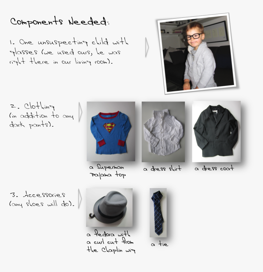 Clark Kent Costume - Pattern, HD Png Download