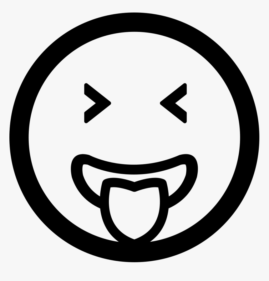 Emoticon Face Square With Tongue Out Of The Mouth And - Download Png, Transparent Png