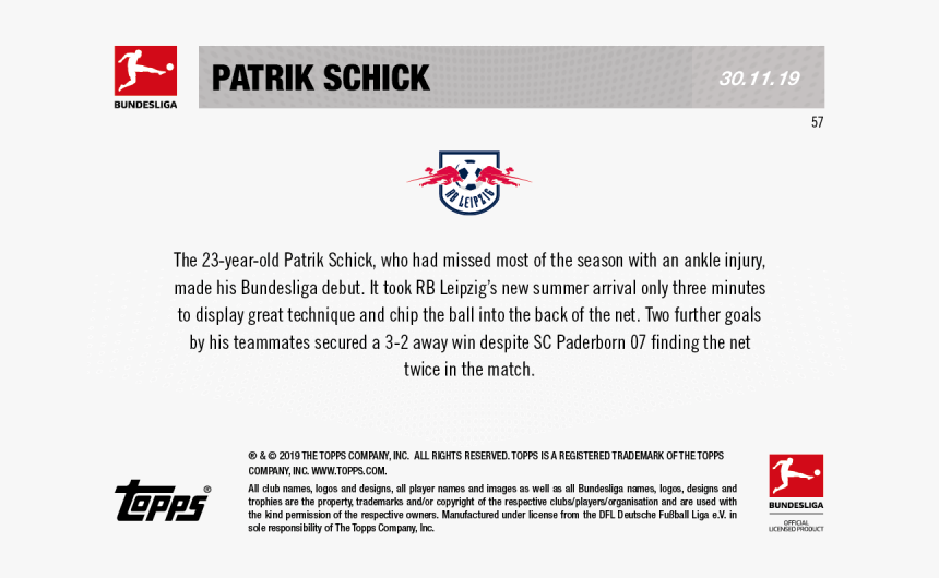 First Touch, First Goal - Topps, HD Png Download