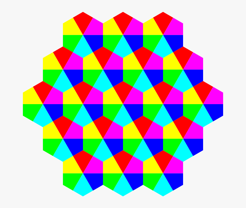 Kite Hexagons 6 Color - Hexagon Art Color, HD Png Download