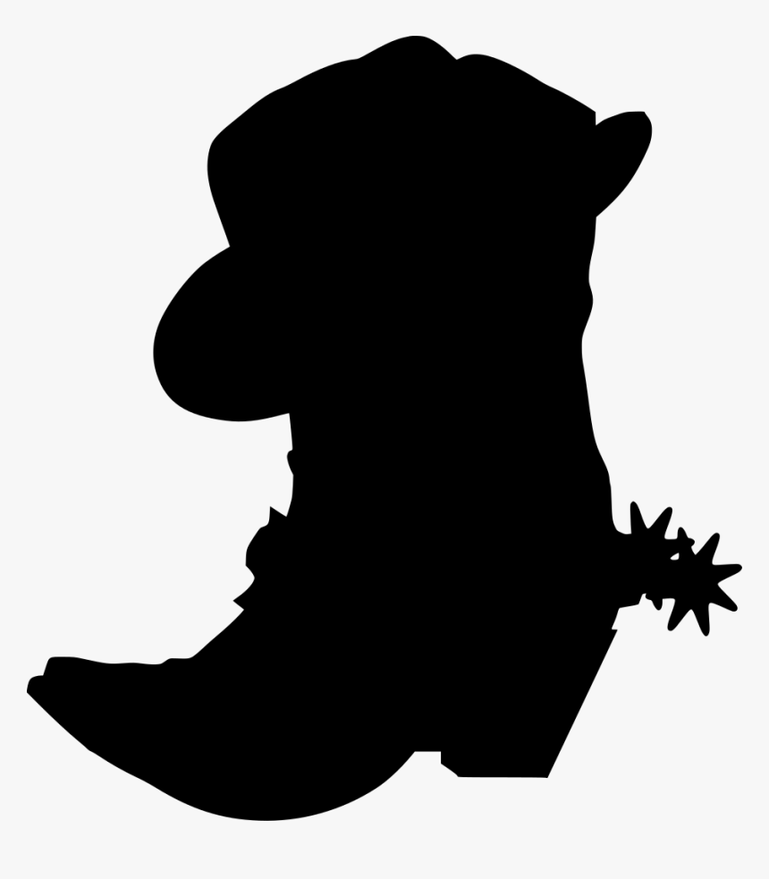 Cowgirl Boot Clipart Png Transparent Png , Png Download - Clipart Cowboy Boot Silhouette, Png Download