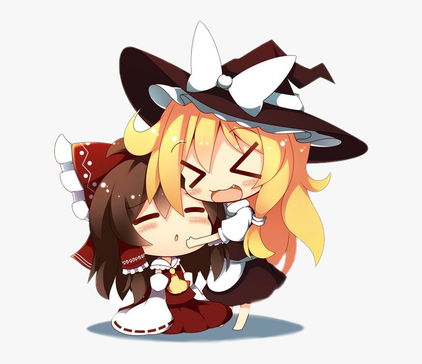 #touhouproject #reimu #marisa - Reimu And Marisa Chibi, HD Png Download