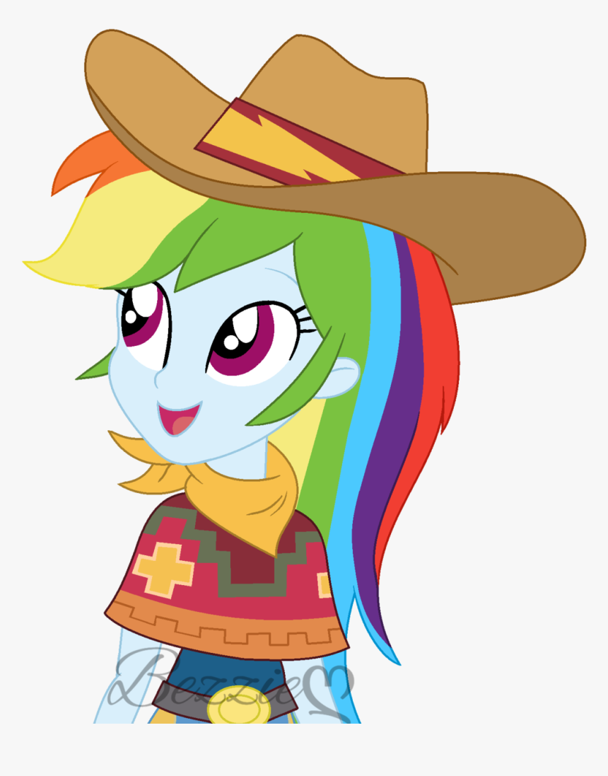 Transparent Cowboy Hat Clipart - Rainbow Dash Cowgirl, HD Png Download