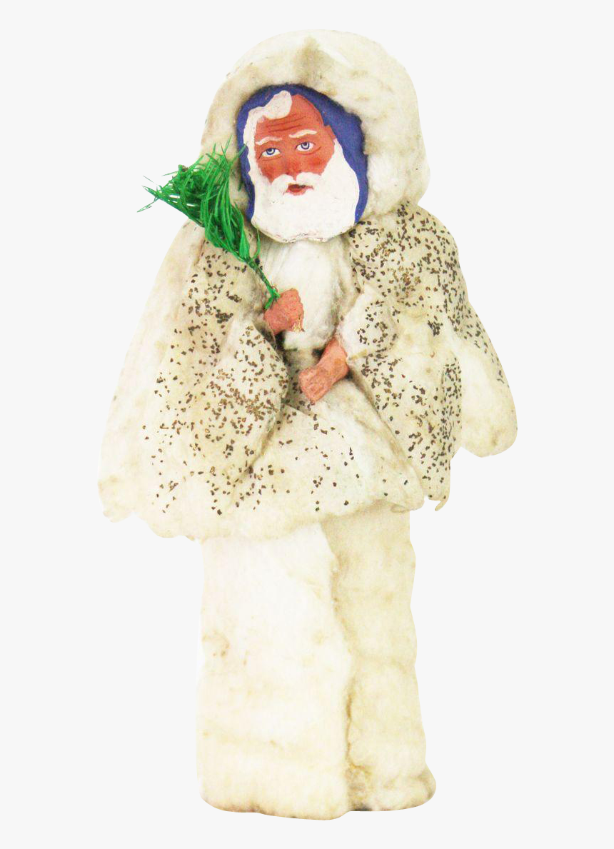 Antique German Paper Mache And Cotton Batting Santa - Costume Hat, HD Png Download