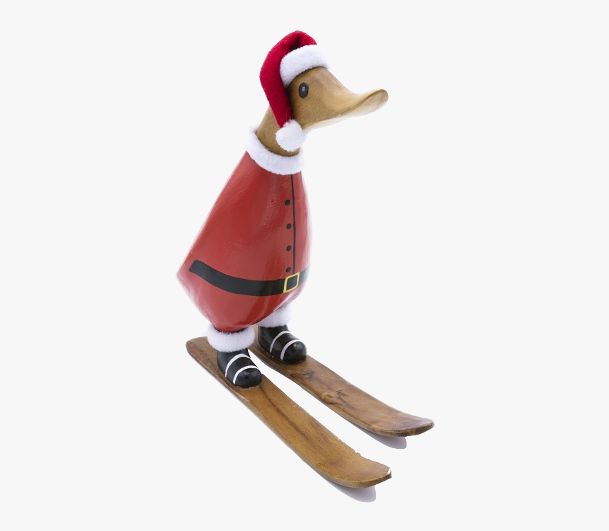 Skiing Santa Duckling - Mallard, HD Png Download
