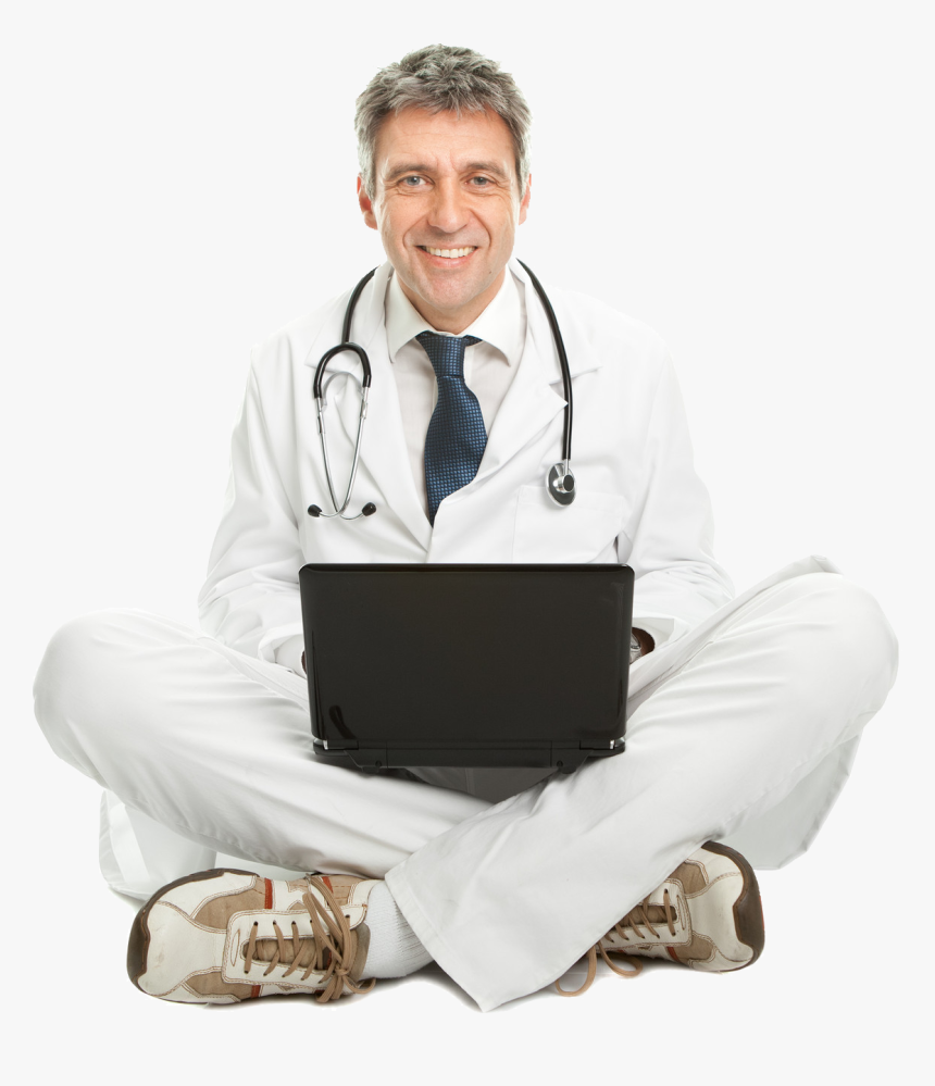 Doctor Sitting Png, Transparent Png