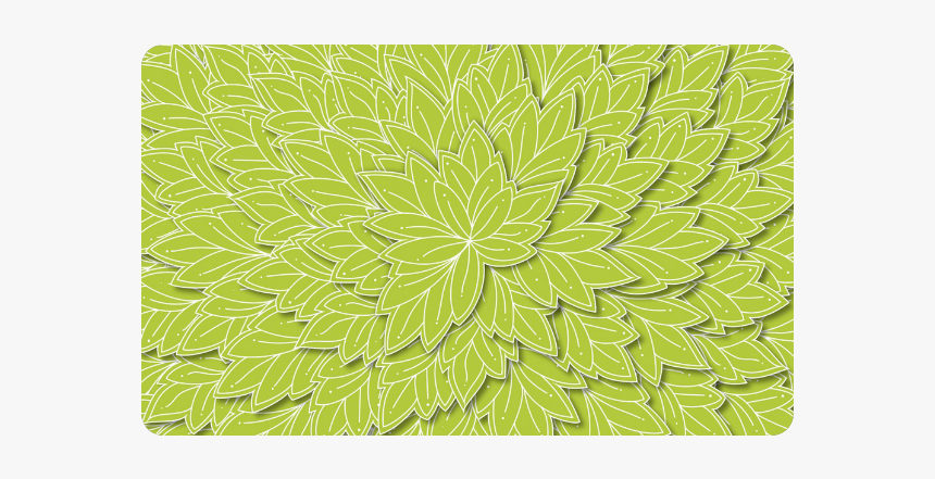 Floating Leaf Pattern Spring Green White Nature Doormat - Placemat, HD Png Download