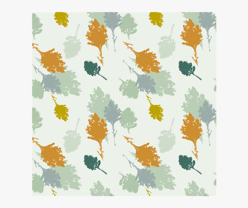 Wooden Leaves Pattern Square Coaster 
 Class - Illustration, HD Png Download