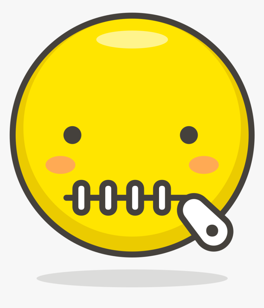 030 Zipper Mouth Face - Icon, HD Png Download