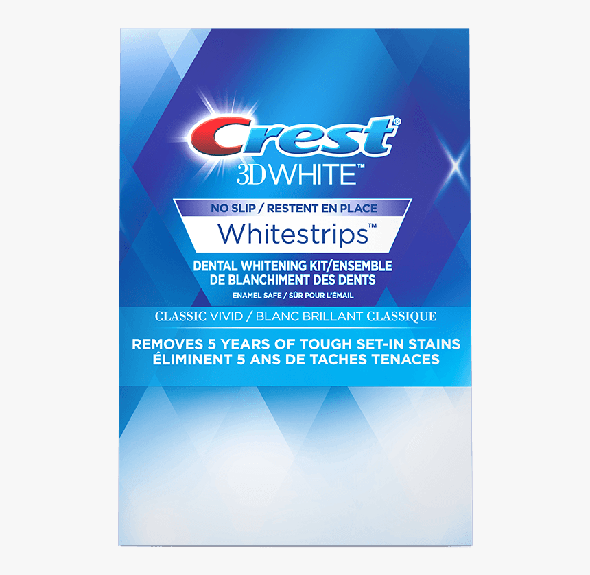 Crest 3d Whitestrips - Crest 3d White Strips Vivid, HD Png Download