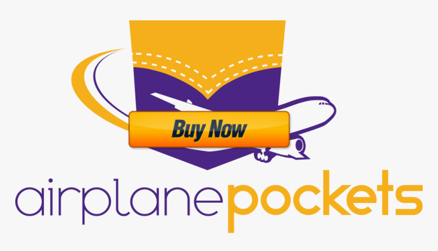 Airplane Pockets Logo4 - Orange Buy Now Button, HD Png Download