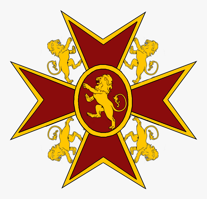 Royal Order Of The Lion Of Godenu - Red Transparent Maltese Cross, HD Png Download