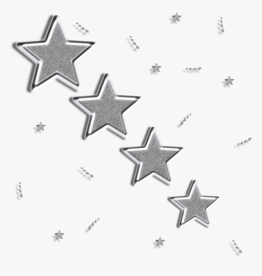Silver Stars Clipart - Silver Glitter Stars Image Clipart, HD Png Download