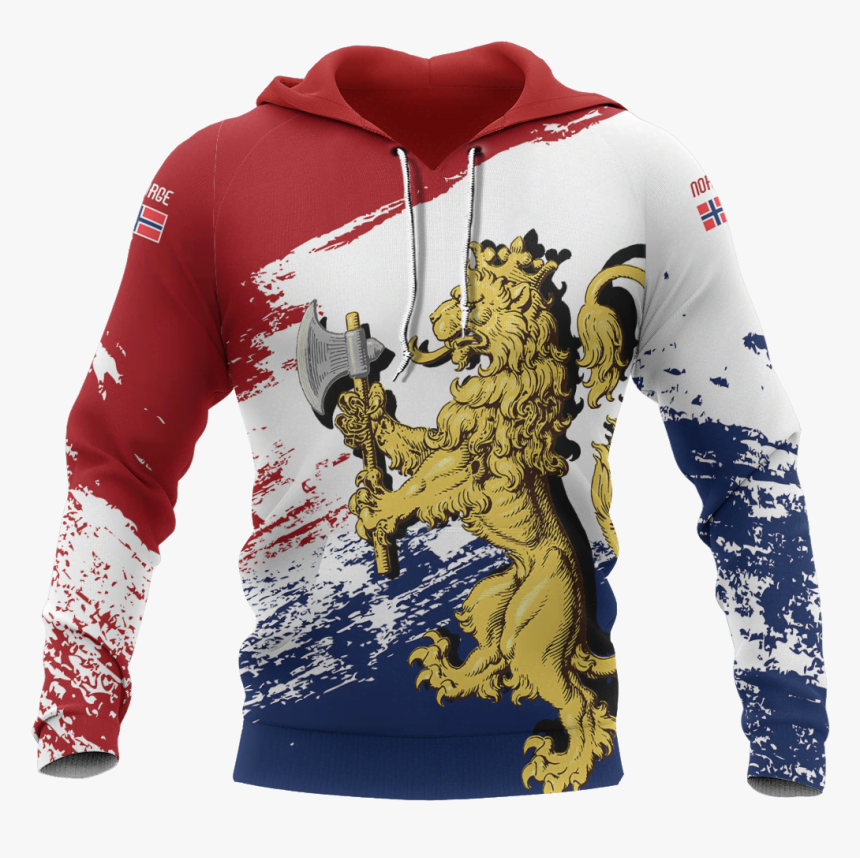 Norway Royal Lion Pullover Hoodie A0 - Norway Coat Of Arms, HD Png Download