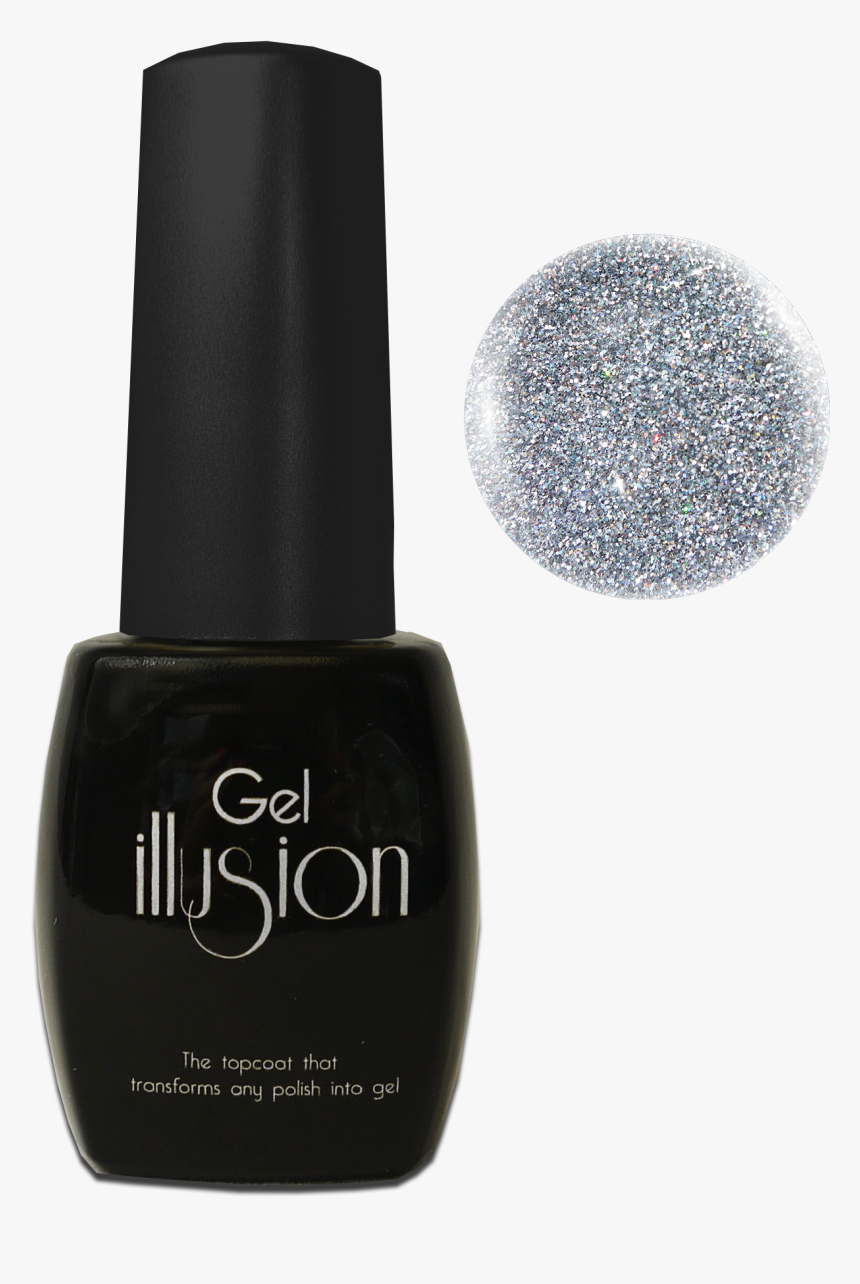 Star Gel Illusion Silver Glitter Top Coat 14ml - Restaurantes, HD Png Download