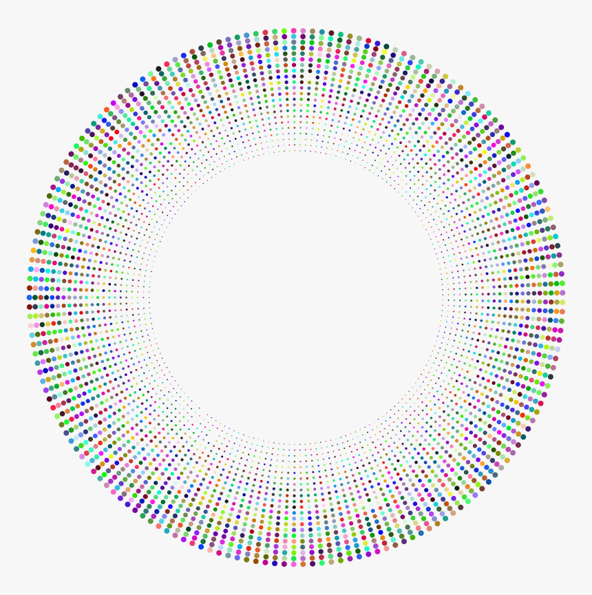 Radial Halftone Frame Ii Prismatic - Circle, HD Png Download