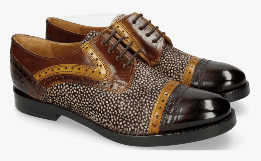 Derby Shoes Amelie 19 Mid Brown Yellow Hairon Halftone - Shoe, HD Png Download
