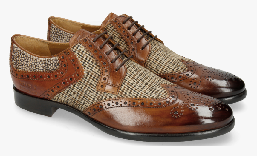 Derby Shoes Clint 19 Wood Textile English Hairon Halftone - Melvin & Hamilton, HD Png Download