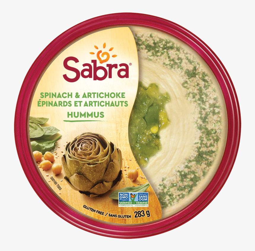 Sabra 10oz Spinach Artishoke Top View - Hummus Store Bought, HD Png Download