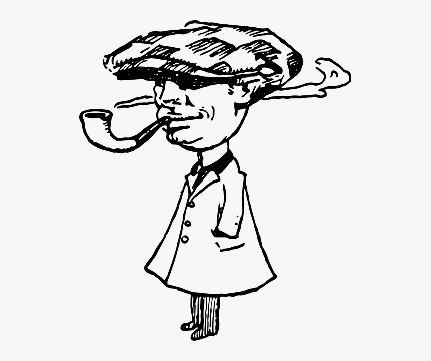 Cartoon Drawing Of Smoking My Pipe, HD Png Download