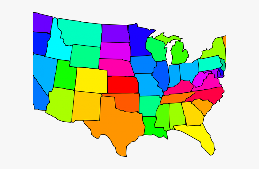 Location Clipart Folded Map - Map Of Usa Clipart, HD Png Download