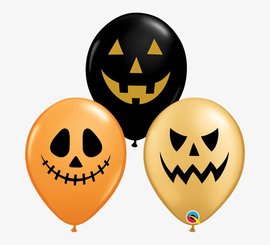 Halloween Balloons With Faces, HD Png Download