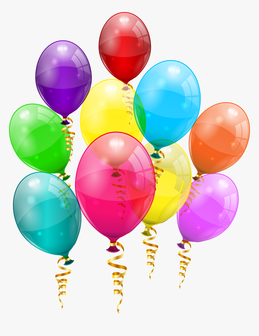 Bunch Of Colorful Balloons Png Clipart Image - Transparent 19 Birthday Background Png, Png Download