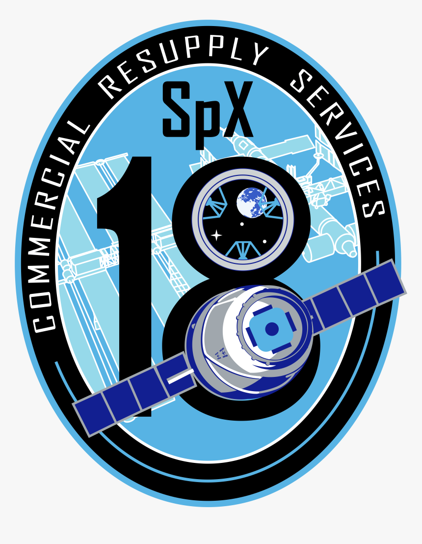 Spacex Crs-18 Patch - Circle, HD Png Download