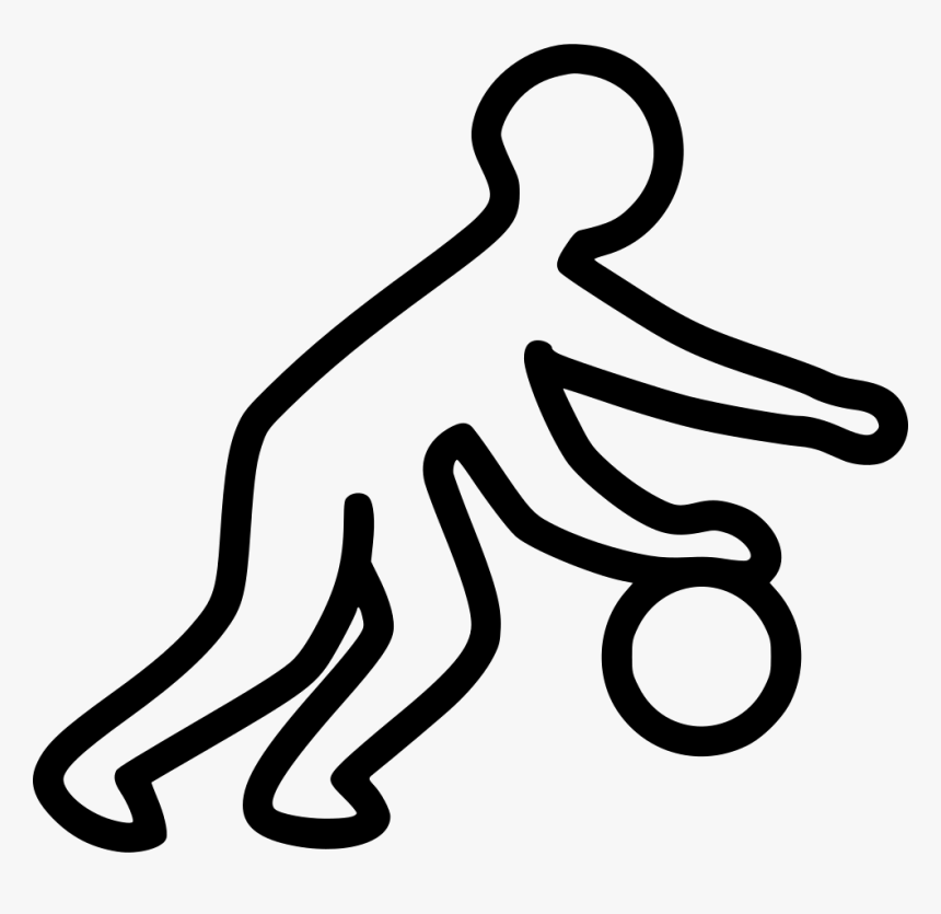 Basketball Dribble Ball Human Play Games Sport Olympic - Illustration, HD Png Download