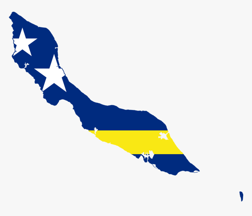 Picture - Curacao Flag And Map, HD Png Download