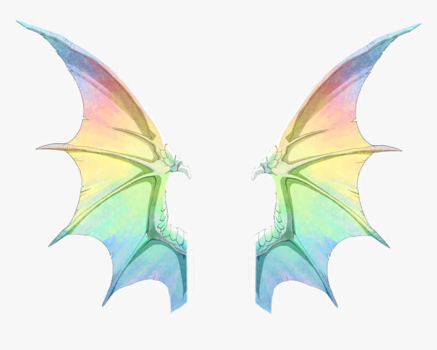 #rainbow #dragon #demon #wings #colorful - Rainbow Dragon With Transparent Background, HD Png Download
