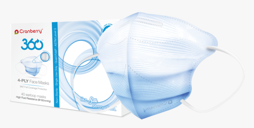 3d Box 360 - Cranberry 360 Face Mask, HD Png Download